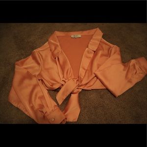 House of CB Front Tie Crop Top